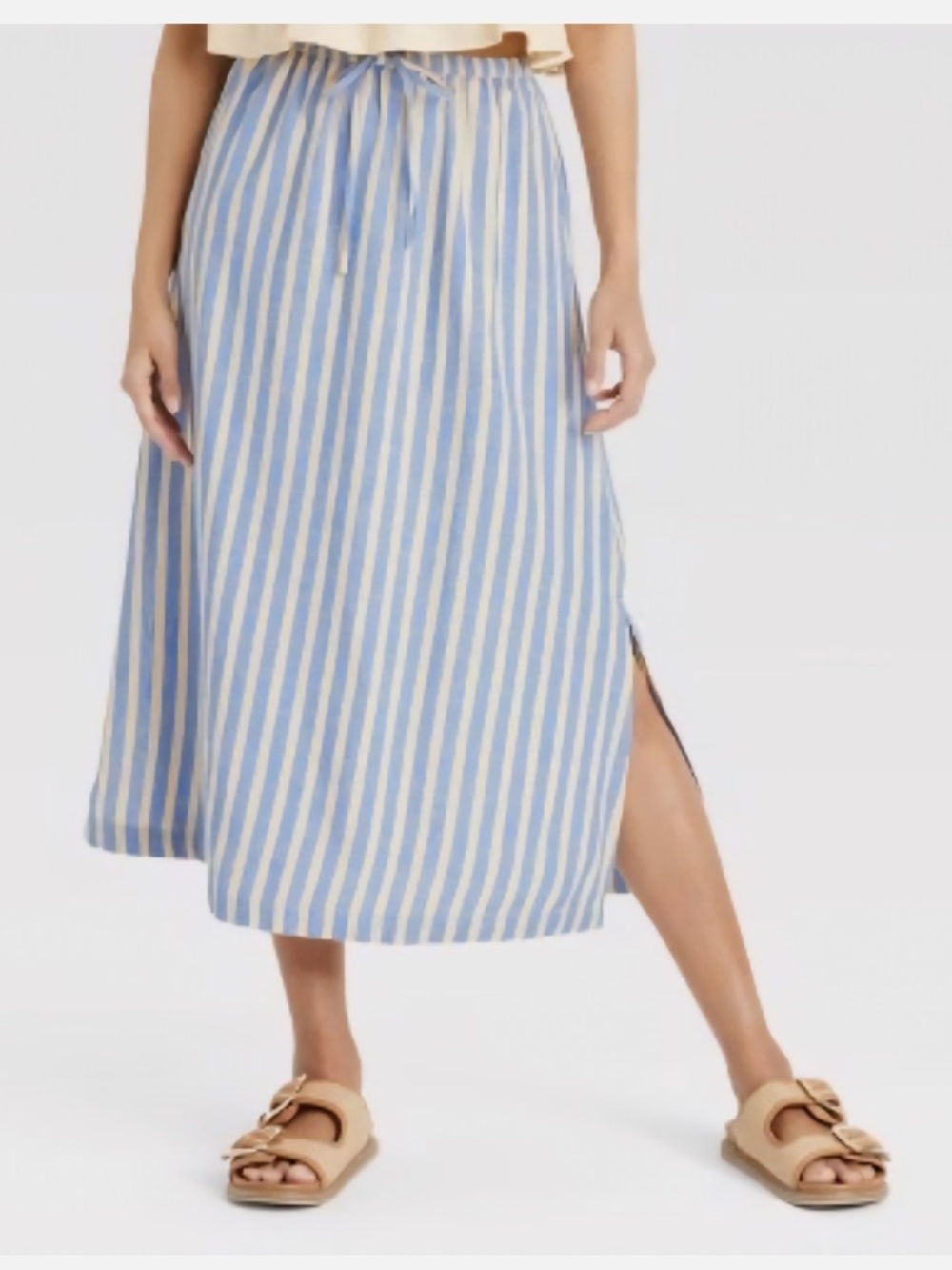 NWT Universal Thread Women's Tie-Front Midi A-Line Skirt